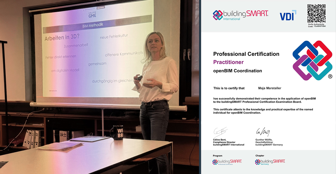 Unsere Partnerin Maja Marstaller hat uns heute Morgen zum Thema BIM geschult